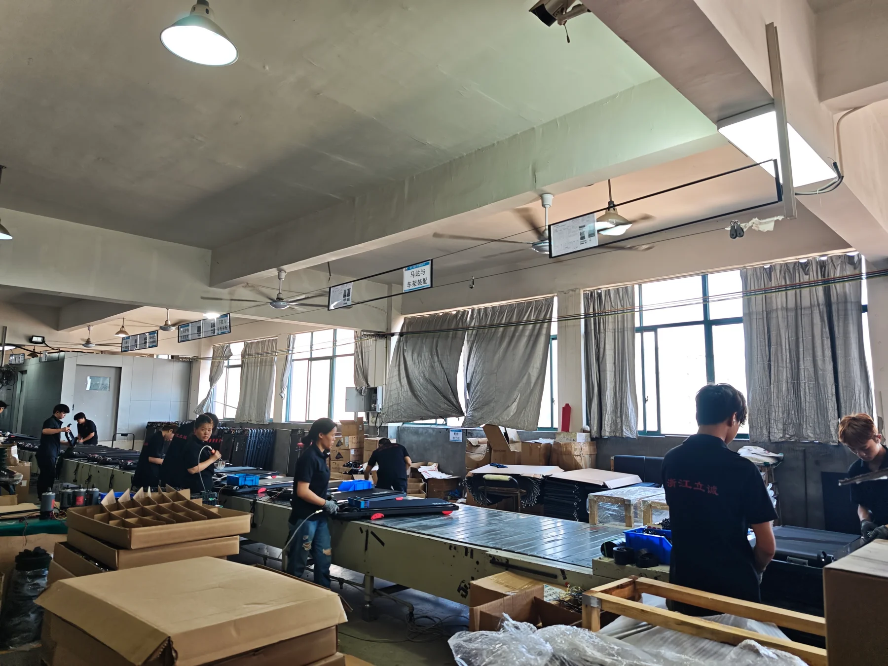 Treadmill assembly line at Kassadin’s manufacturing partner